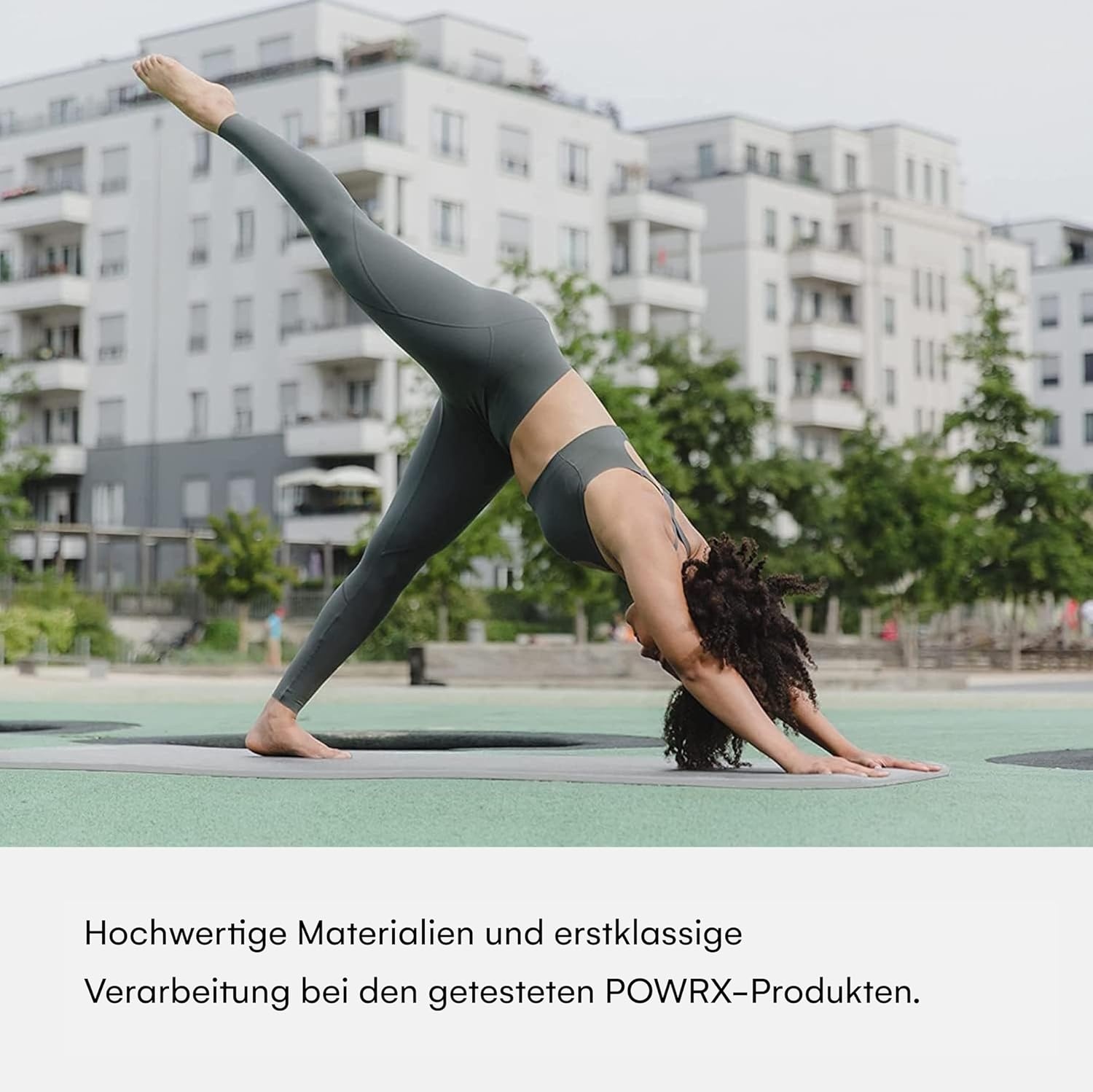 POWRX Anti-slip Fitnessmat 1.5cm dik, Zwart (34% korting)