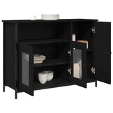 VidaXL Dressoir Zwart Eiken 100x35x75cm - 59% Korting!