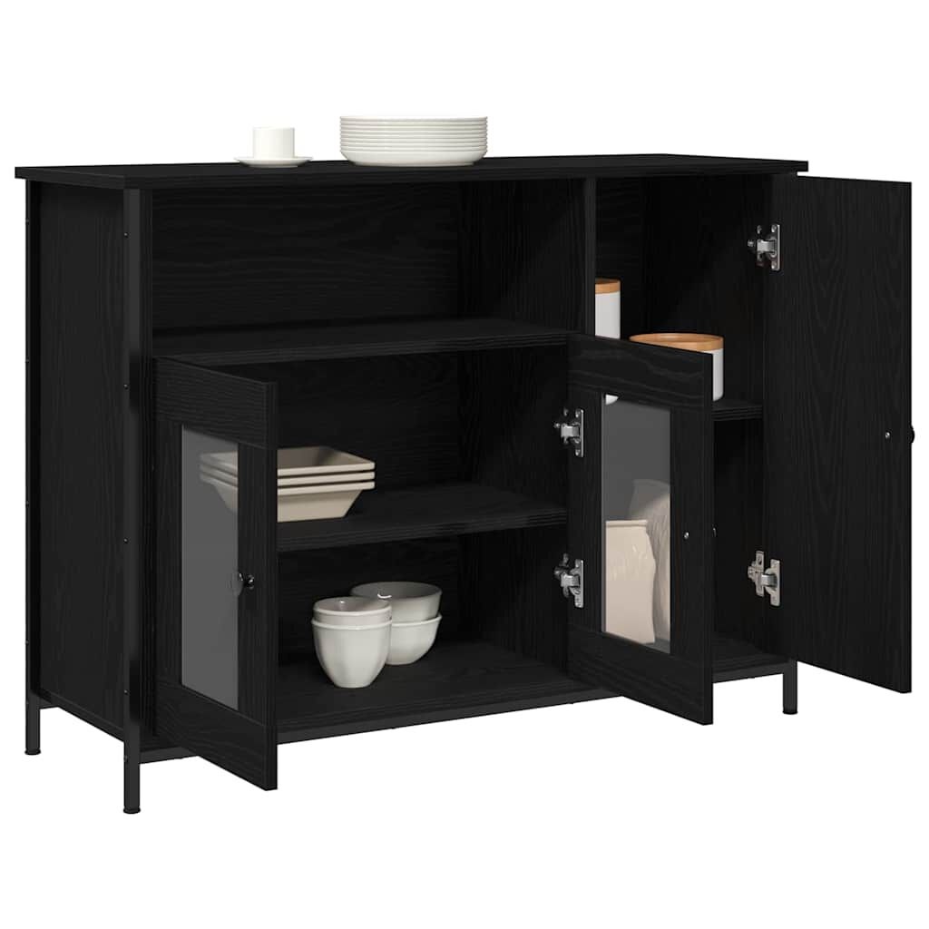 VidaXL Dressoir Zwart Eiken 100x35x75cm - 59% Korting!