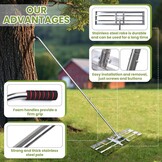 Gras egalisatiehark 71cm - RVS - Verstelbaar 80-210cm | 34% Korting