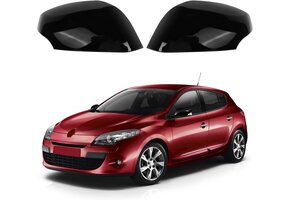Zwarte Spiegelkappen Renault Megane MK3 (2008-2016) Set Links & Rechts - 67% Korting