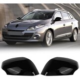 Spiegelkappen Renault Megane MK3 Zwart ABS - 29% Korting