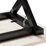 X-frame Eettafelpoten van Gietijzer - 40x40x73 cm met 55% Korting