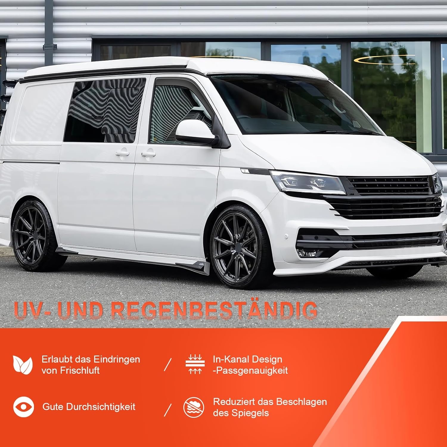 Winddeflectoren Set Zwart VW T5/T6 - 42% Korting