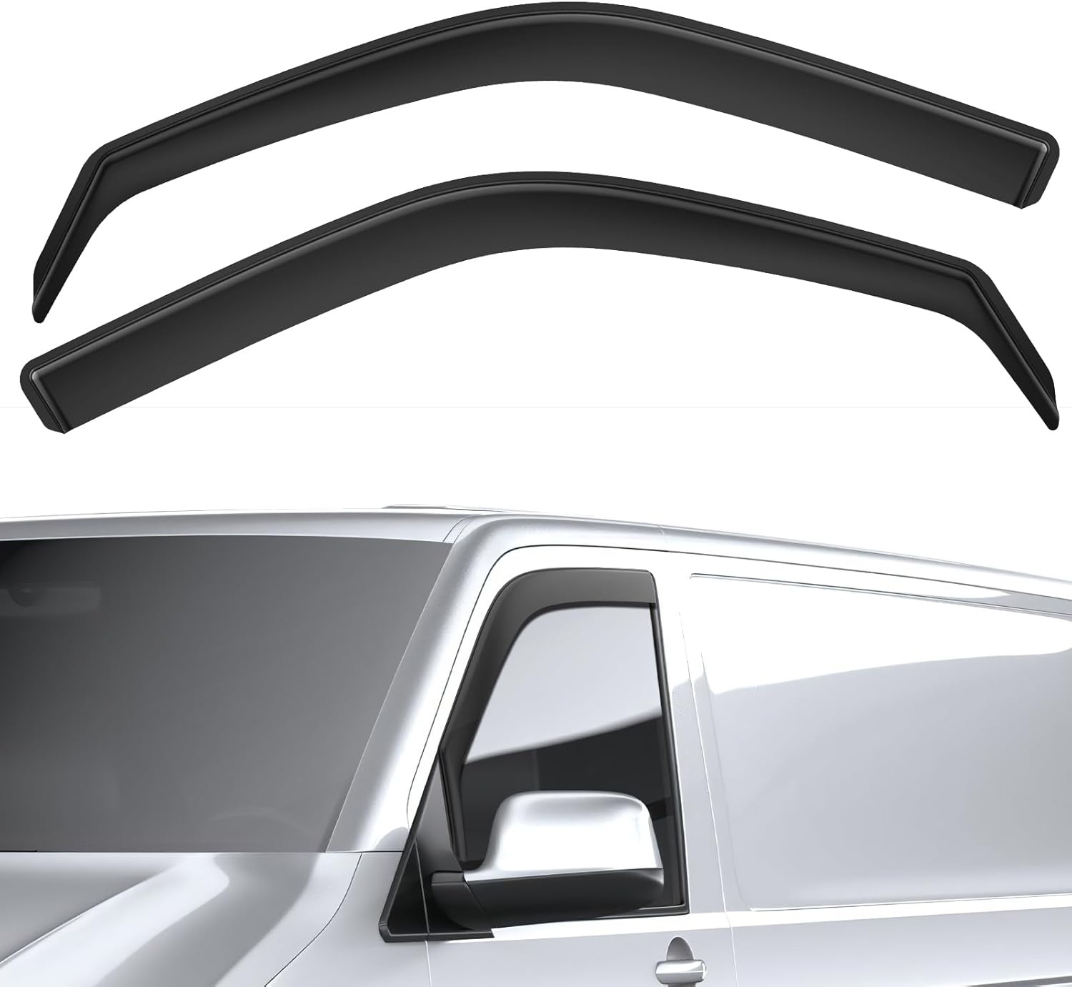 Winddeflectoren Set Zwart VW T5/T6 - 42% Korting