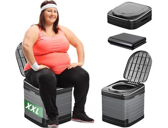 Opvouwbaar Campingtoilet XXL: Mobiel & Comfortabel - 34% Korting!