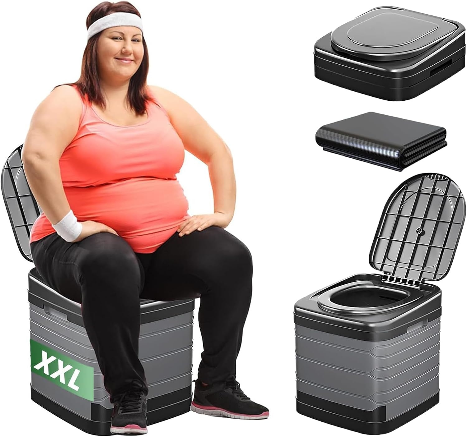 Opvouwbaar Campingtoilet XXL: Mobiel & Comfortabel - 34% Korting!