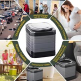 Opvouwbaar Campingtoilet XXL: Mobiel & Comfortabel - 34% Korting!