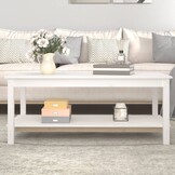vidaXL Salontafel Grenenhout Wit - 34% Korting!