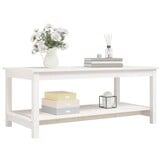 Salontafel Grenenhout Wit 110x55x45 cm - 61% Korting!