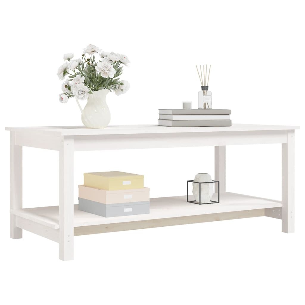 vidaXL Salontafel Grenenhout Wit - 34% Korting!