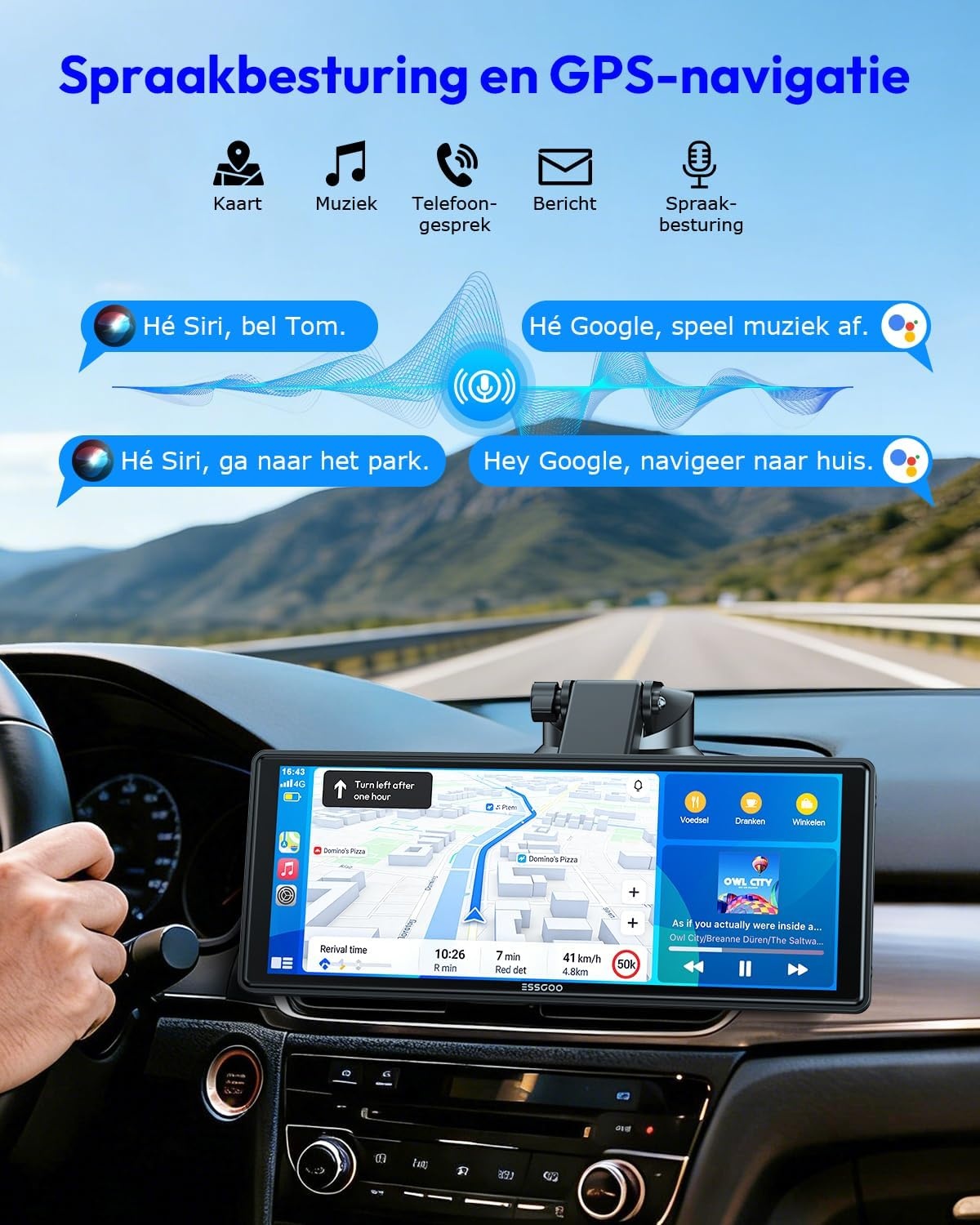 Draadloos CarPlay & Android Auto Display 10,26" - 29% Korting