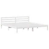 Wit Grenenhouten Bedframe met Hoofdeinde 220x200 cm | 35% Korting