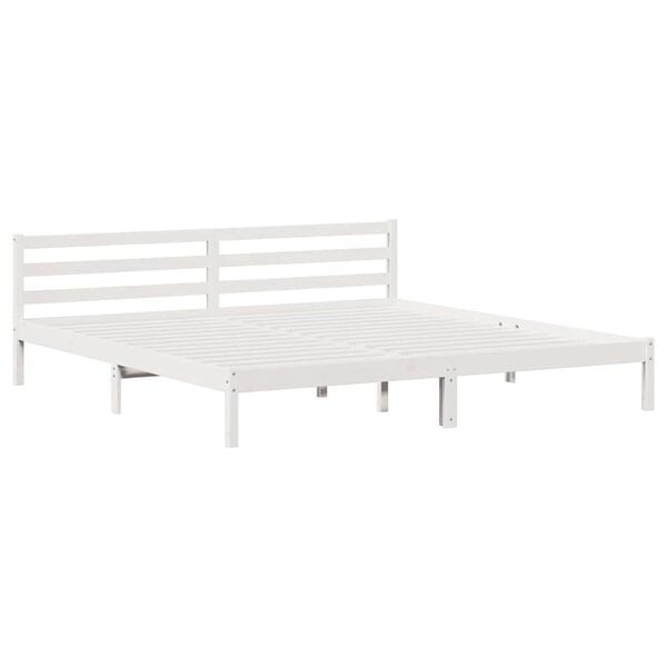 Wit Grenenhouten Bedframe met Hoofdeinde 220x200 cm | 35% Korting