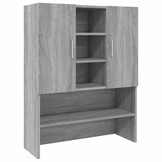 Wasmachinekast 70.5x25.5x90 cm Grijs Sonoma Eiken - 58% Korting