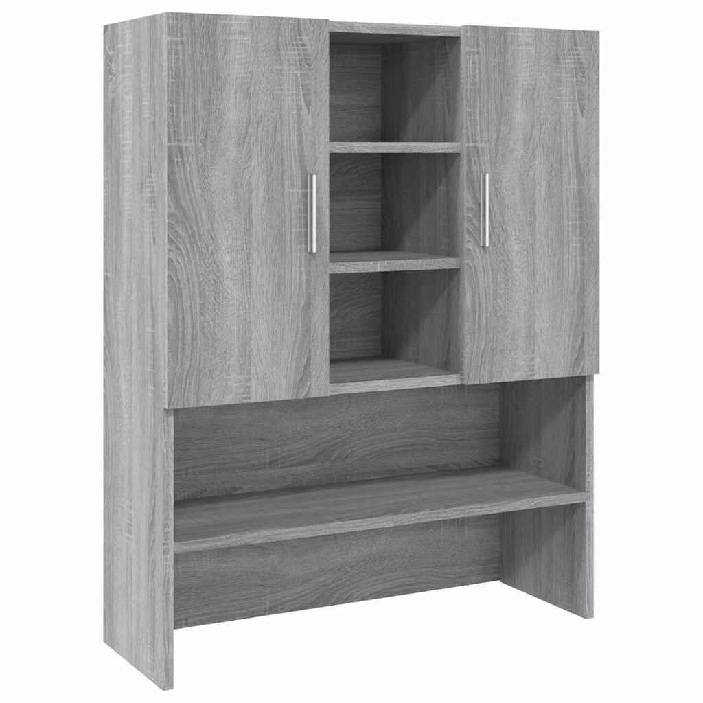Wasmachinekast 70.5x25.5x90 cm Grijs Sonoma Eiken - 58% Korting