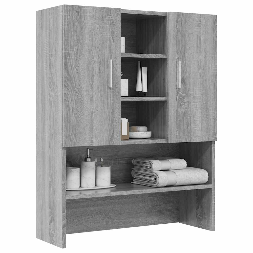 Wasmachinekast 70.5x25.5x90 cm Grijs Sonoma Eiken - 58% Korting