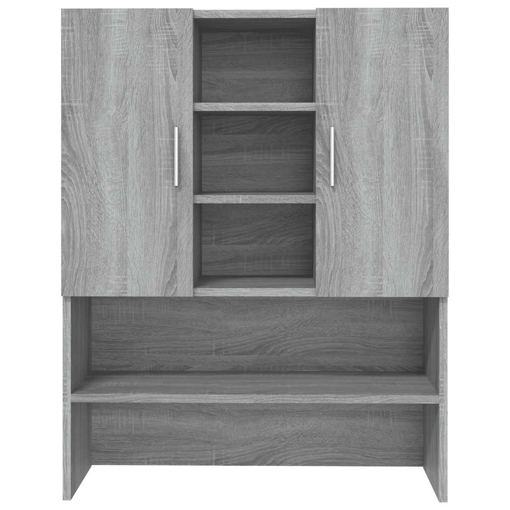Wasmachinekast 70.5x25.5x90 cm Grijs Sonoma Eiken - 58% Korting