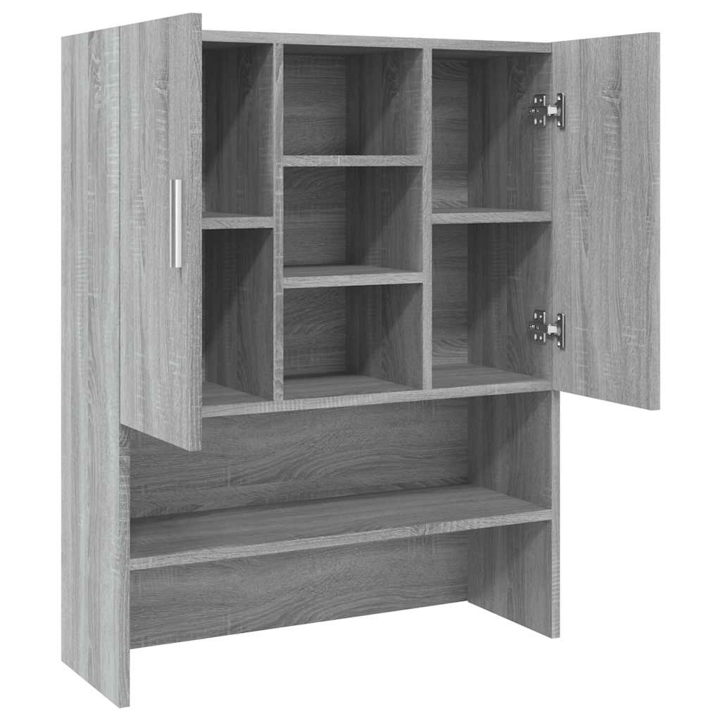 Wasmachinekast 70.5x25.5x90 cm Grijs Sonoma Eiken - 58% Korting