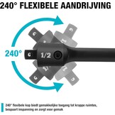 Wringijzer 60cm | 780Nm koppel | 240° draaibaar | Zwart | Nu met 52% korting!