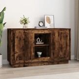 VidaXL Dressoir (102x35x60cm) - Bewerkt Hout, Gerookt Eiken - 34% Korting