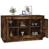 VidaXL Dressoir (102x35x60cm) - Bewerkt Hout, Gerookt Eiken - 34% Korting