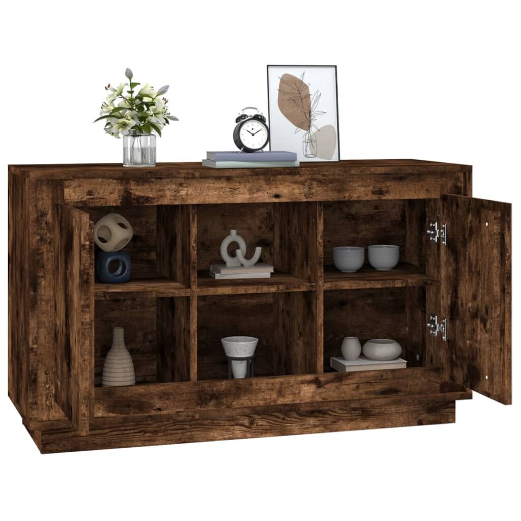VidaXL Dressoir (102x35x60cm) - Bewerkt Hout, Gerookt Eiken - 34% Korting