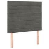vidaXL Hoofdborden Fluweel Donkergrijs 2 st 80x5x78/88 cm (33% Korting)