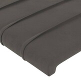 vidaXL Hoofdborden Fluweel Donkergrijs 2 st 80x5x78/88 cm (33% Korting)