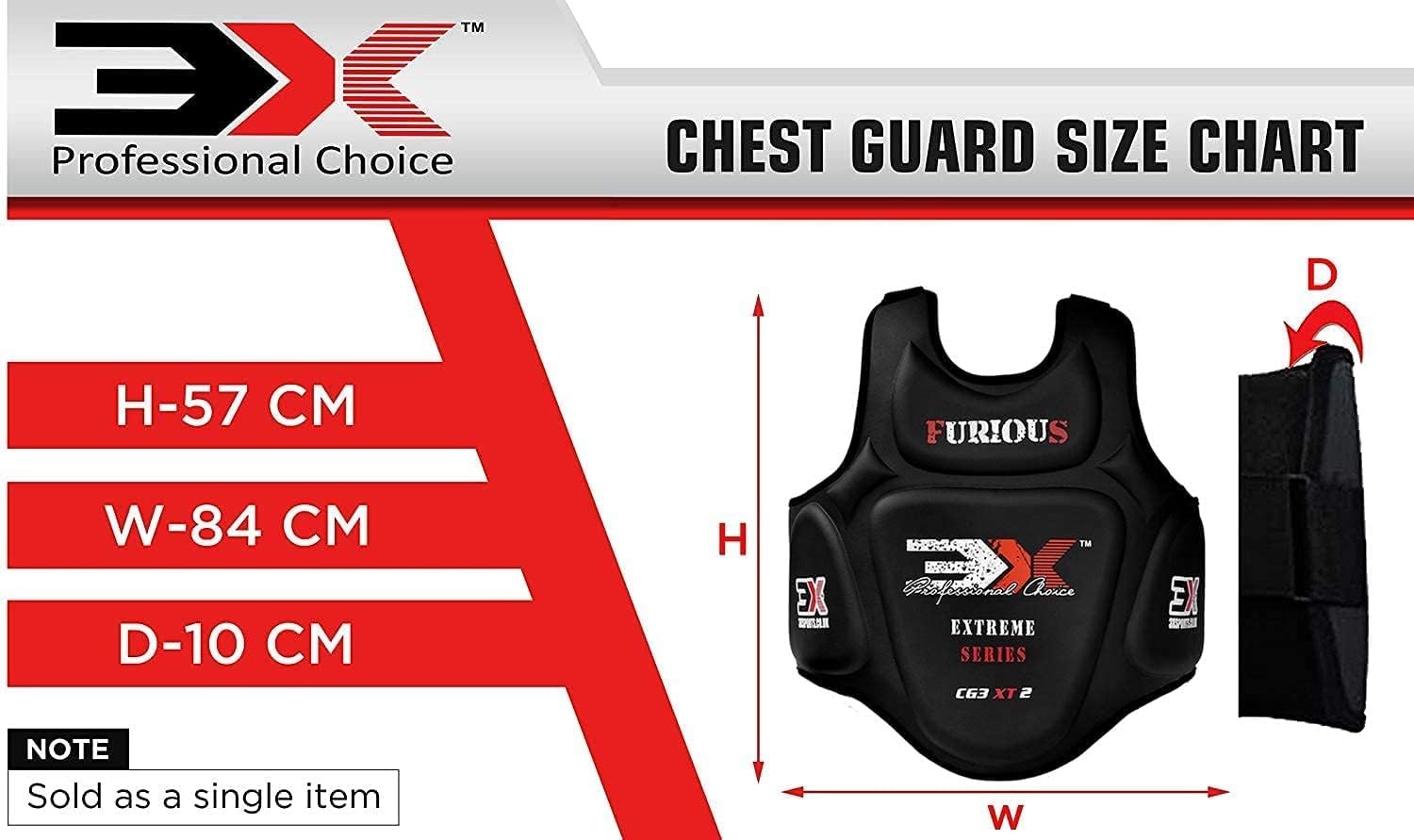 3X Professional Choice Borstbeschermer Vechtsport XT2 Zwart - 29% Korting