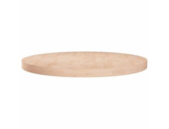 Massief Eiken Tafelblad Rond 80cm Ø - Onbehandeld met 35% Korting