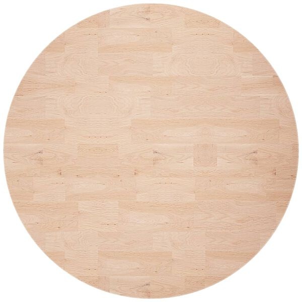 Massief Eiken Tafelblad Rond 80cm Ø - Onbehandeld met 35% Korting