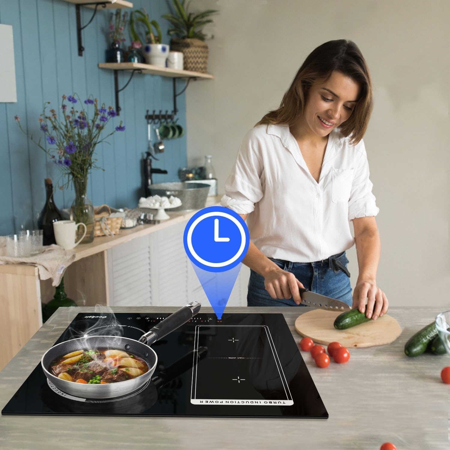 Inductiekookplaat 4 zones met 35% korting