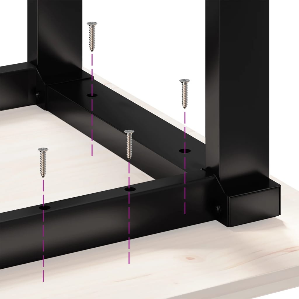 Industriële Eettafelpoten O-frame Gietijzer - 34% Korting