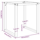 Industriële Eettafelpoten O-frame Gietijzer - 34% Korting