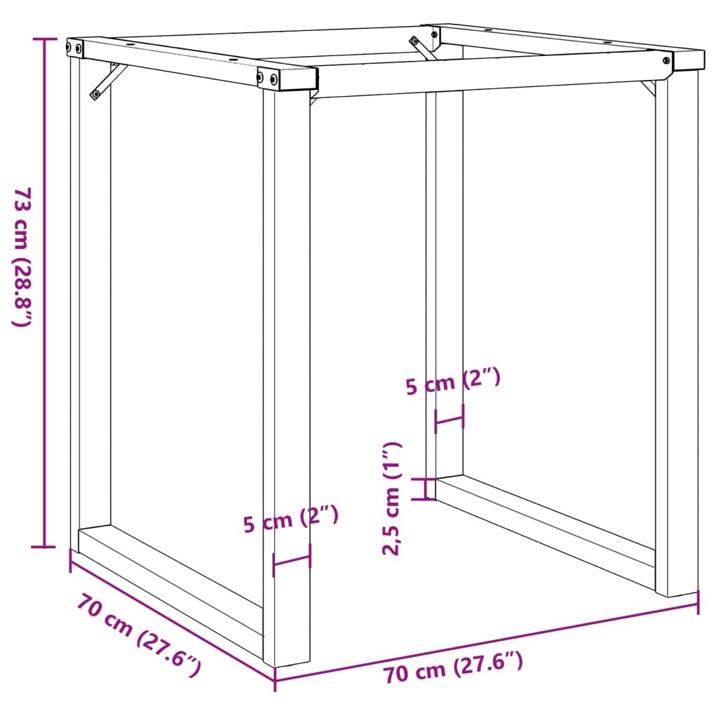 Industriële Eettafelpoten O-frame Gietijzer - 34% Korting