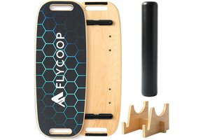 Balance Board met Rol - Balans & Coördinatie Trainer - Zwart (34% korting)