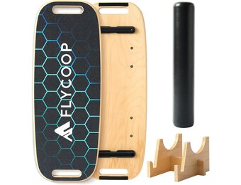 Balance Board met Rol - Balans & Coördinatie Trainer - Zwart (34% korting)