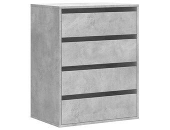 Ladekast 60x41x76 cm bewerkt hout betongrijs - 30% Korting!