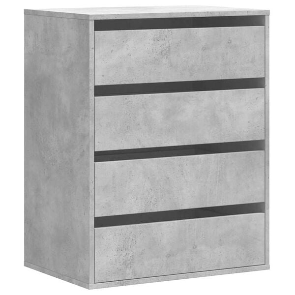 Ladekast 60x41x76 cm bewerkt hout betongrijs - 30% Korting!