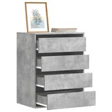 Ladekast 60x41x76 cm bewerkt hout betongrijs - 30% Korting!