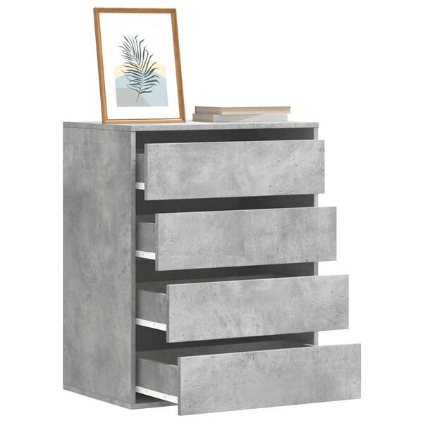 Ladekast 60x41x76 cm bewerkt hout betongrijs - 30% Korting!