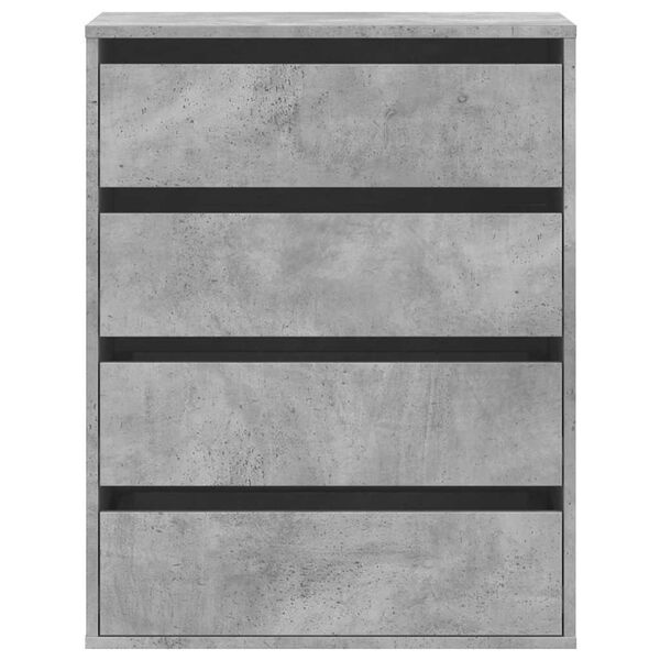 Ladekast 60x41x76 cm bewerkt hout betongrijs - 30% Korting!