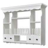 Houten Keukenwandkast Wit met 4 Lades & 4 Schappen - 35% Korting