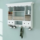 Houten Keukenwandkast Wit met 4 Lades & 4 Schappen - 35% Korting