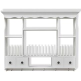 Houten Keukenwandkast Wit met 4 Lades & 4 Schappen - 35% Korting