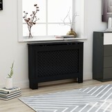 Zwarte Radiatorombouw van MDF (34% korting)