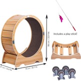 Kattenlooprad met Remfunctie - Houten Speelfiguur & Trainingsapparaat