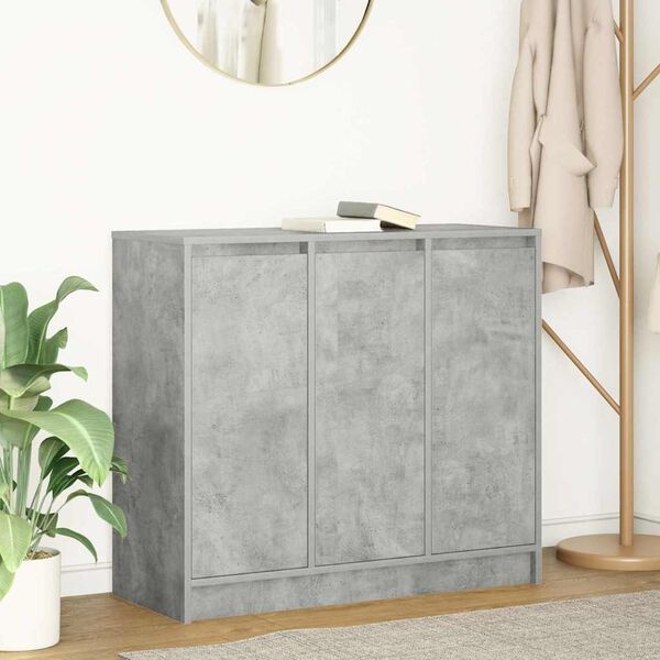 vidaXL Dressoir 85x34x76 cm bewerkt hout betongrijs