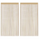 2 Beige Draadgordijnen 140x250 cm - 50% Korting